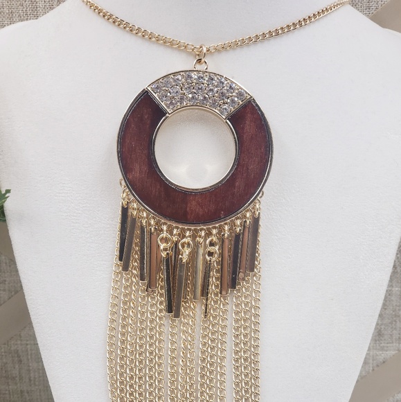 🆕Thalia Sodi Gold Tone Necklace w/ Circle Pendant - Picture 2 of 8
